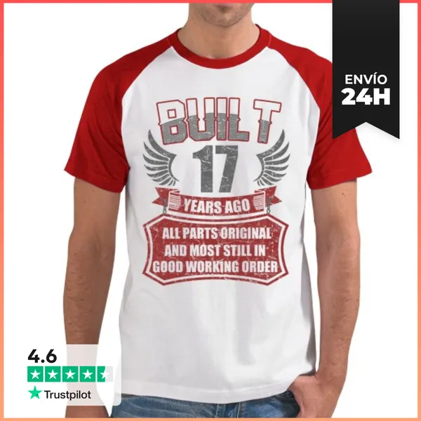 Camiseta Hombre, Estilo Béisbol Construido Hace 17 Años Todas Las