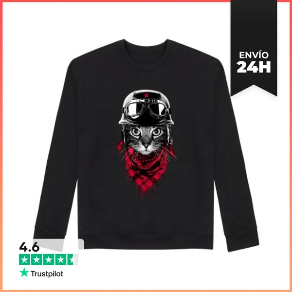 Sudadera Unisex Gato Aventurero LaTostadora