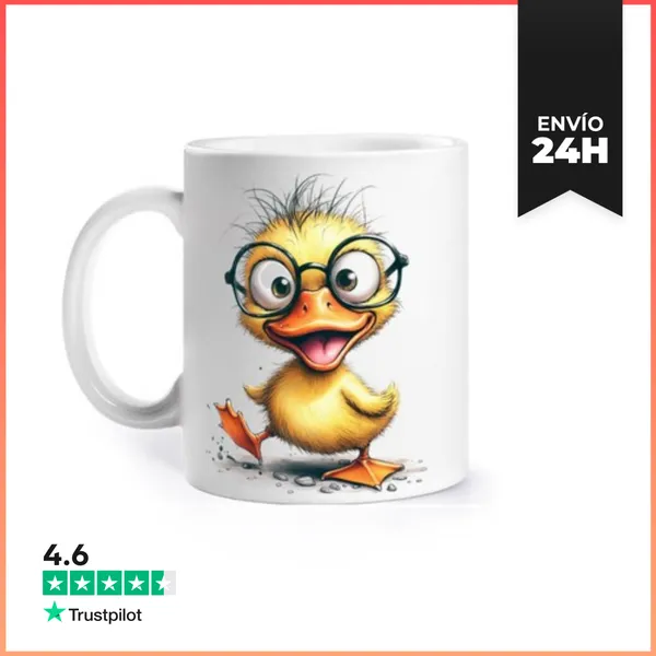Taza Chicle Pato Amarillo Humor Gracioso Taza Café Té Croissants
