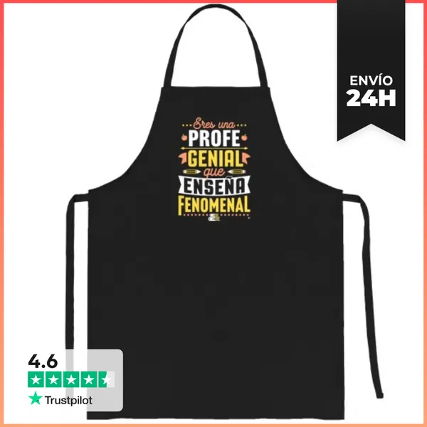 Delantal Profe Genial Que Enseña Fenomenal Regalos Profesores