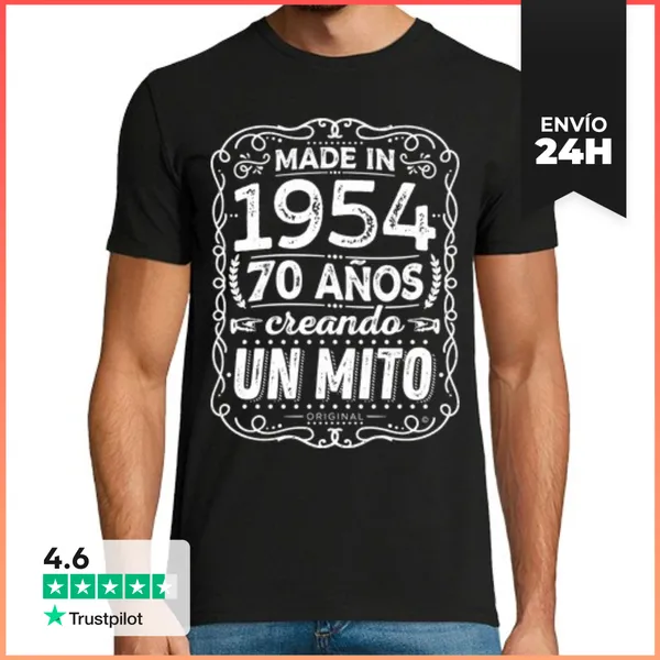 Camiseta Hombre Clásica 1954. 70 Años Creando Un Mito LaTostadora