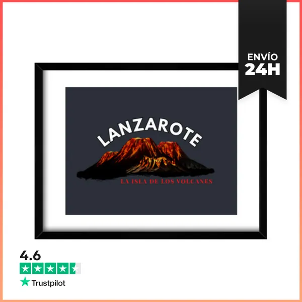 Cuadro Con Marco Horizontal Lanzarote La Isla De Los Volcanes