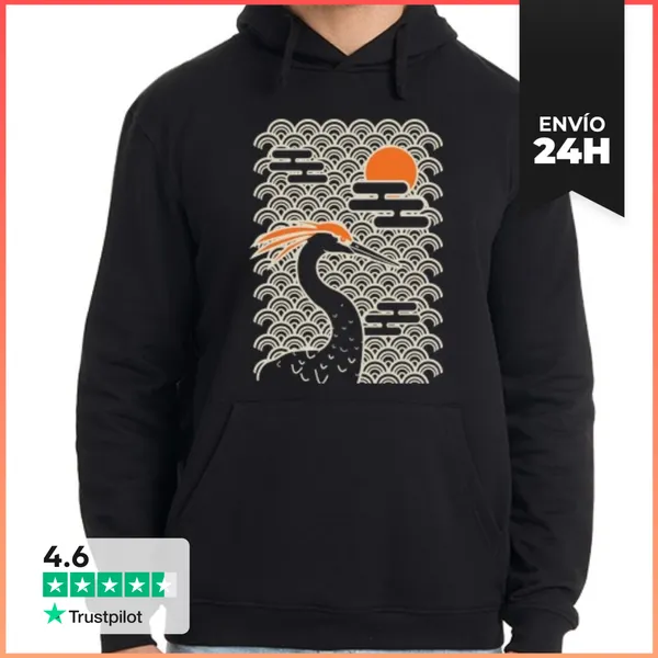 Sudadera Unisex Con Capucha Crane LaTostadora