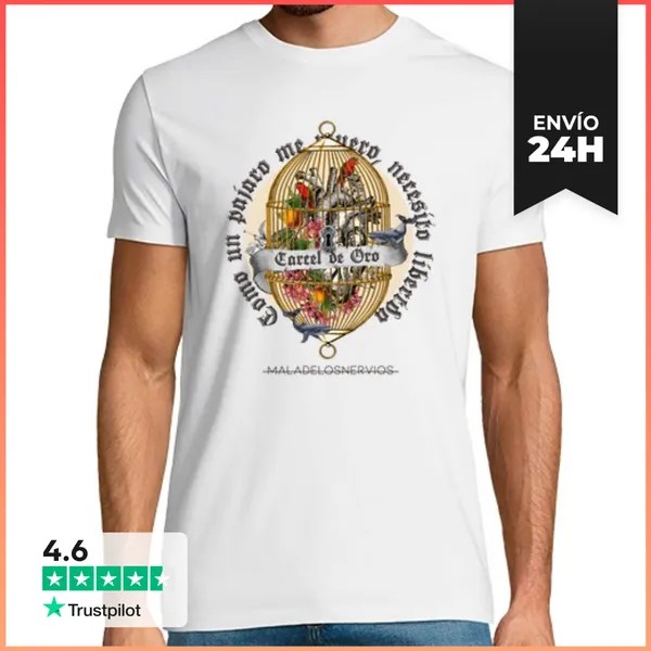 Camiseta Hombre Clásica Carcel De Oro LaTostadora
