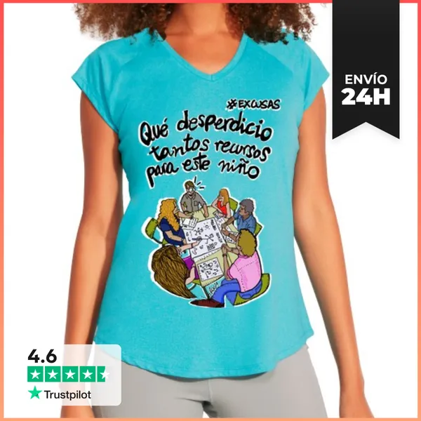 Camiseta Deportiva Mujer Excusa 2 - Mujer, Deportiva Fitness,