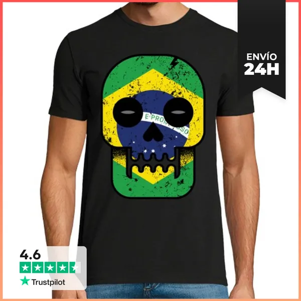 Camiseta Hombre Clásica Brasil Hasta Que Muera LaTostadora