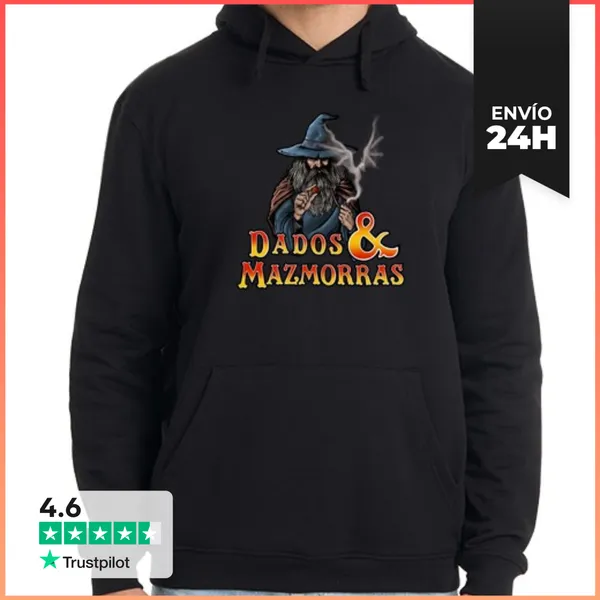 Sudadera Unisex Con Capucha Logo Dados Y Mazmorras LaTostadora