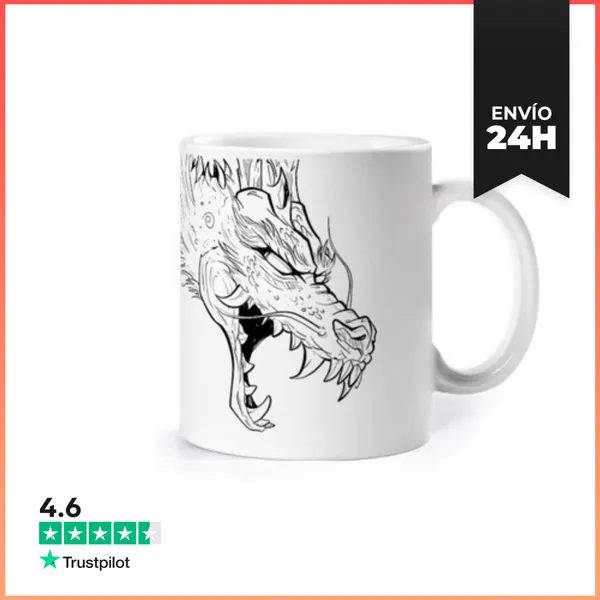 Taza Bosquejo Del Manga Del Dragón LaTostadora