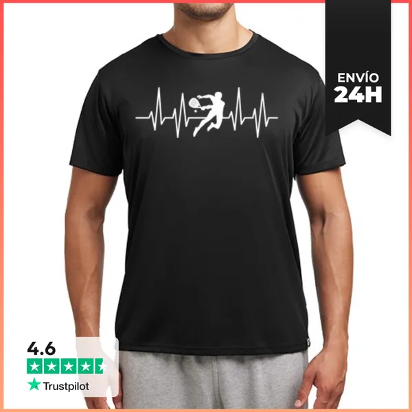 Camiseta Deportiva Hombre Regalo De Jugador De Pádel Latido Del C