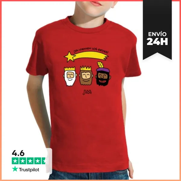 Camiseta Clásica Para Niños Ya Vienen Los Reyes Magos LaTostadora