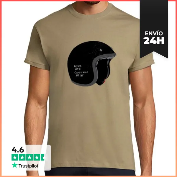 Camiseta Hombre Clásica Motociclista LaTostadora