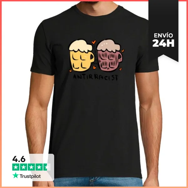 Camiseta Hombre Clásica Antirracismo LaTostadora