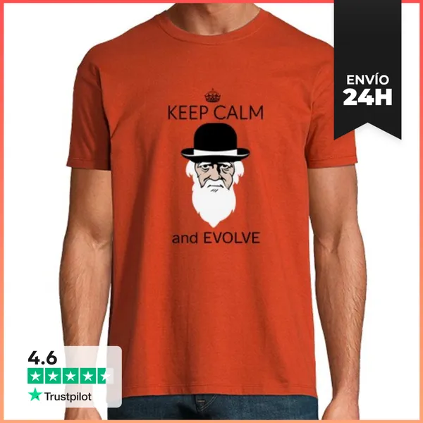 Camiseta Hombre Clásica Mantén La Calma Y Evoluciona LaTostadora