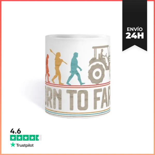 Taza Nacido Para Granjero Agricultor Agricul LaTostadora