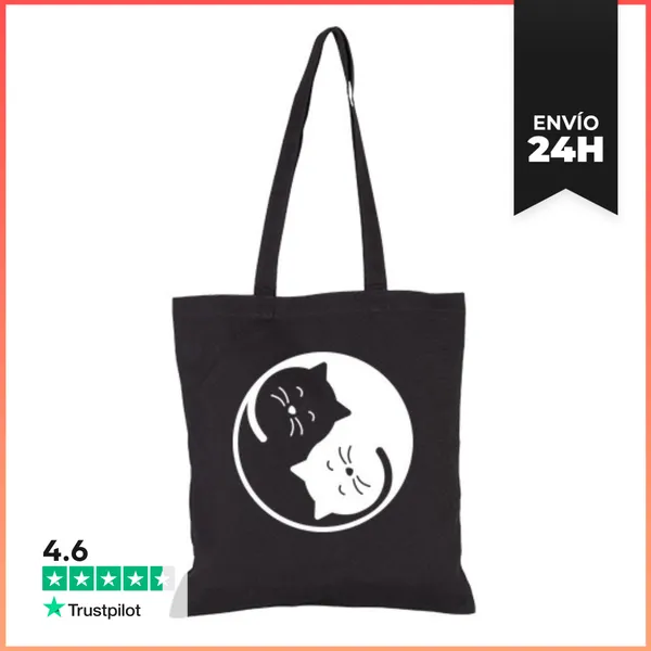 Bolsa De Tela Gato Yin Y Yang LaTostadora