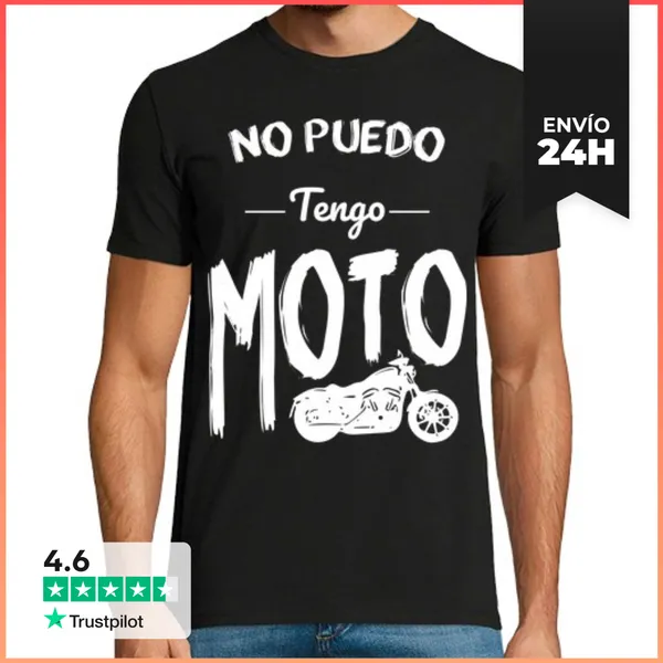 Camiseta Hombre Clásica No Puedo Tengo Moto LaTostadora