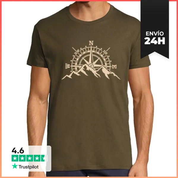 Camiseta Hombre Clásica Compass HOMBRE LaTostadora