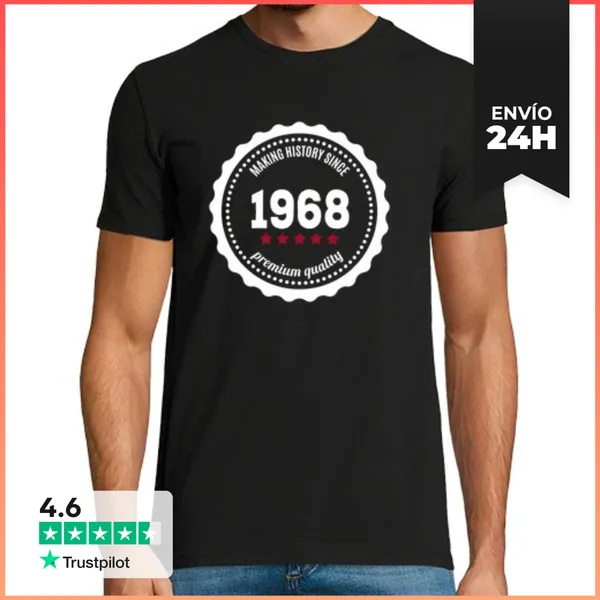 Camiseta Hombre Clásica Making History Since 1968 LaTostadora