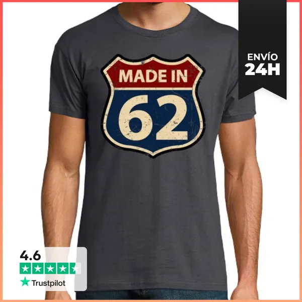 Camiseta Hombre Clásica Made In 62 LaTostadora