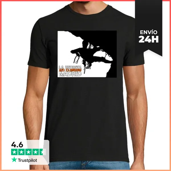 Camiseta Hombre Clásica Hombre, Manga Corta, Negra, Calidad Extra