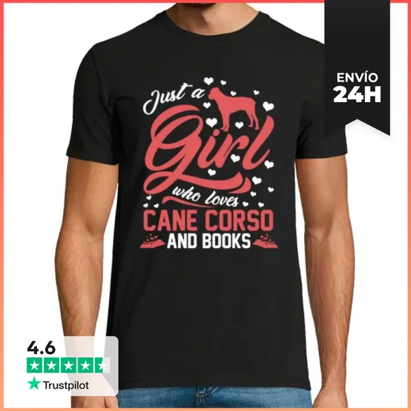 Camiseta Hombre Clásica Solo Chica Que Ama El Cane Corso Y