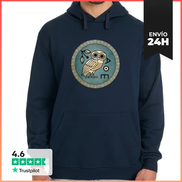 Sudadera Unisex Con Capucha Mochuelo Atenea LaTostadora