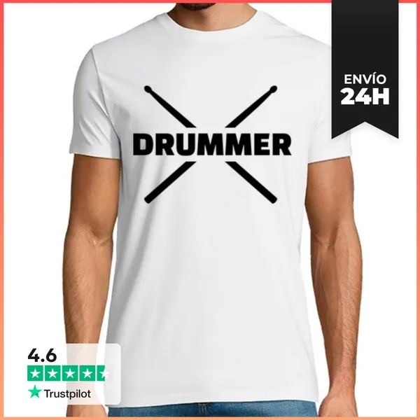 Camiseta Hombre Clásica Baquetas Del Batería LaTostadora