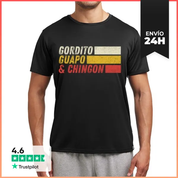 Camiseta Deportiva Hombre Gordito Guapo Y Chingon LaTostadora