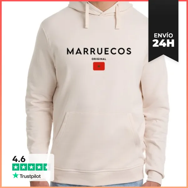 Sudadera Unisex Con Capucha Bandera De Marruecos, Diseño