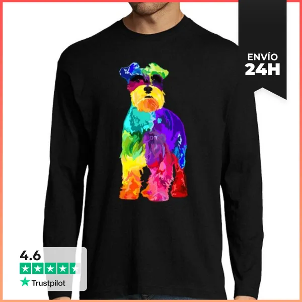 Camiseta Hombre Manga Larga Regalos Para Amantes De Los Perros