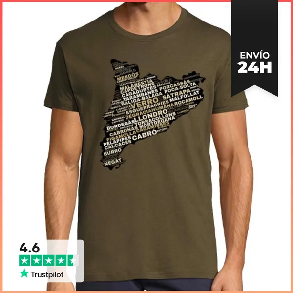Camiseta Hombre Clásica INSULTS EN CATALÀ - MAPA CATALUNYA II