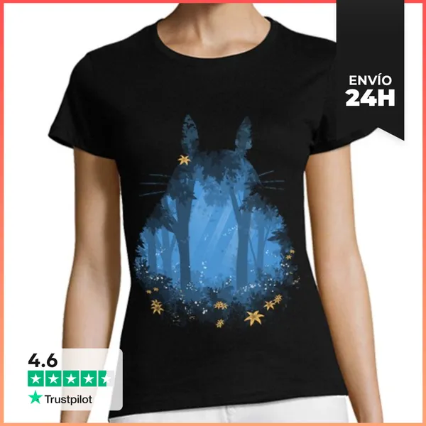 Camiseta Mujer Clásica Azul Totoro LaTostadora