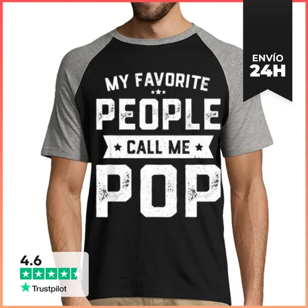 Camiseta Hombre, Estilo Béisbol Mis Personas Favoritas Me Llaman