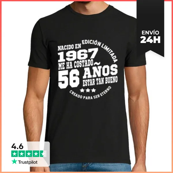 Camiseta Hombre Clásica Me Ha Costado 56 Años Estar Tan Bueno