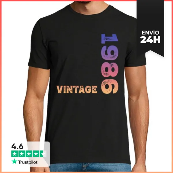 Camiseta Hombre Clásica 1986 Vintage LaTostadora