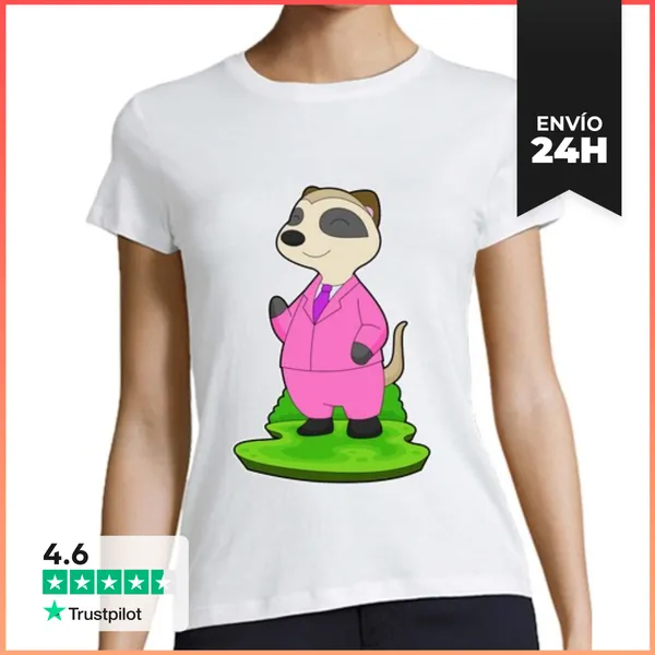 Camiseta Mujer Clásica Traje De Novio Suricata Boda LaTostadora