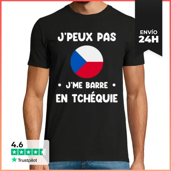 Camiseta Hombre Clásica No Puedo Me Voy A La República Checa