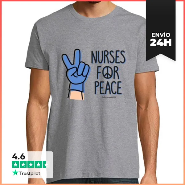 Camiseta Hombre Clásica Nurses For Peace Home LaTostadora