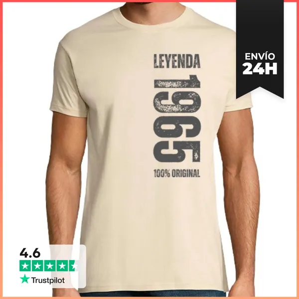 Camiseta Hombre Clásica Leyenda 1965 Cumpleanos Aniversario 03