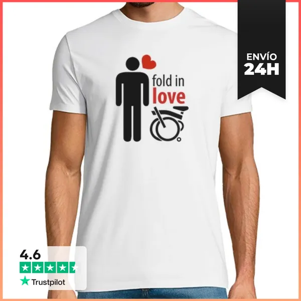 Camiseta Hombre Clásica Fold In Love White Boy LaTostadora
