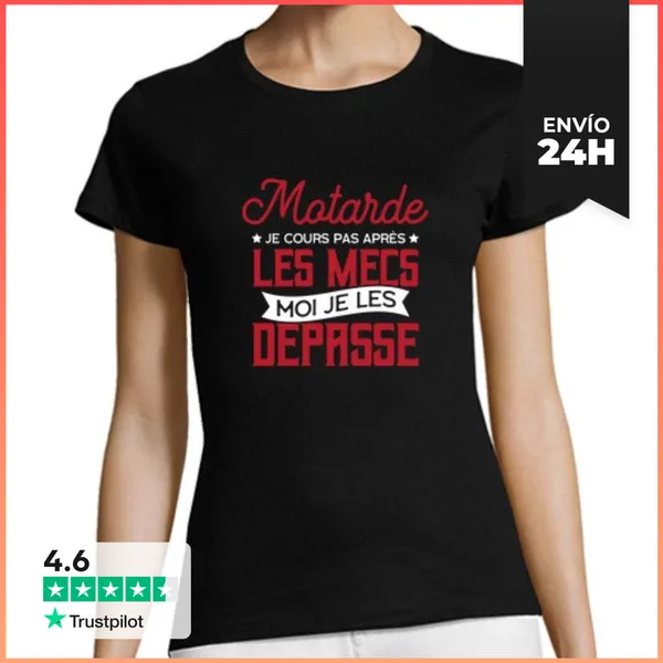 Camiseta Mujer Clásica Motociclista Excede El Regalo De La Mot