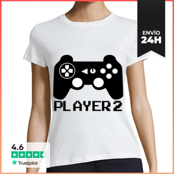 Camiseta Mujer Clásica Player 2 LaTostadora