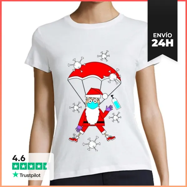 Camiseta Mujer Clásica PAPA NOEL - COVID LaTostadora