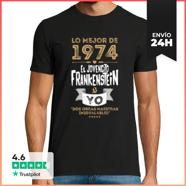 Camiseta Hombre Clásica 1974 Jovencito Frankenstein & Yo
