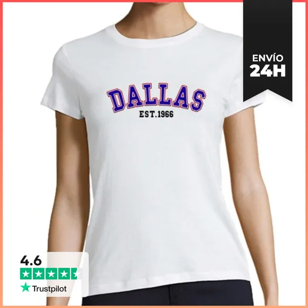 Camiseta Mujer Clásica Dallas Est 1966 LaTostadora