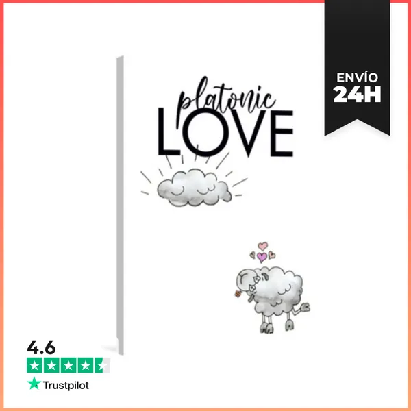 Lienzo Vertical Platonic Love LaTostadora