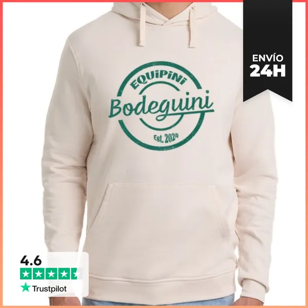 Sudadera Unisex Con Capucha Equipini Bodeguini LaTostadora