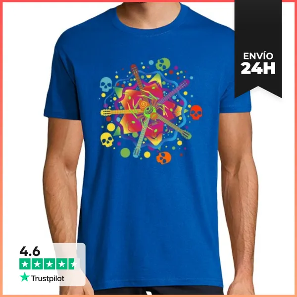 Camiseta Hombre Clásica Psicodelia Musica LaTostadora