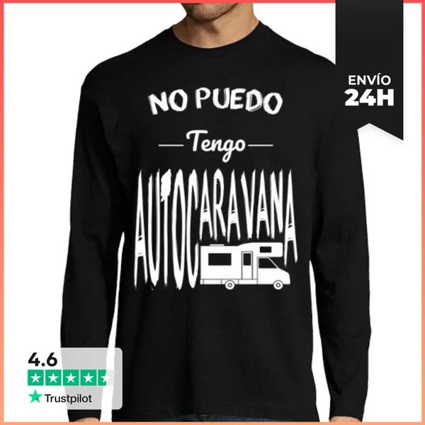 Camiseta Hombre Manga Larga No Puedo Tengo Autocaravana