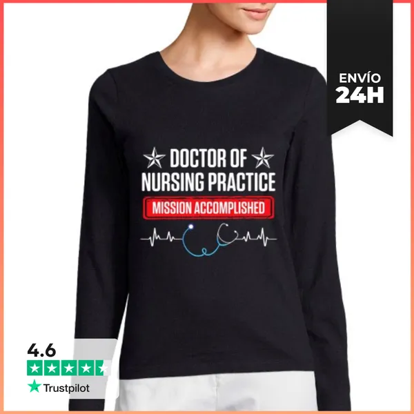 Camiseta Mujer Manga Larga Dnp Doctor En Práctica De Enfermería